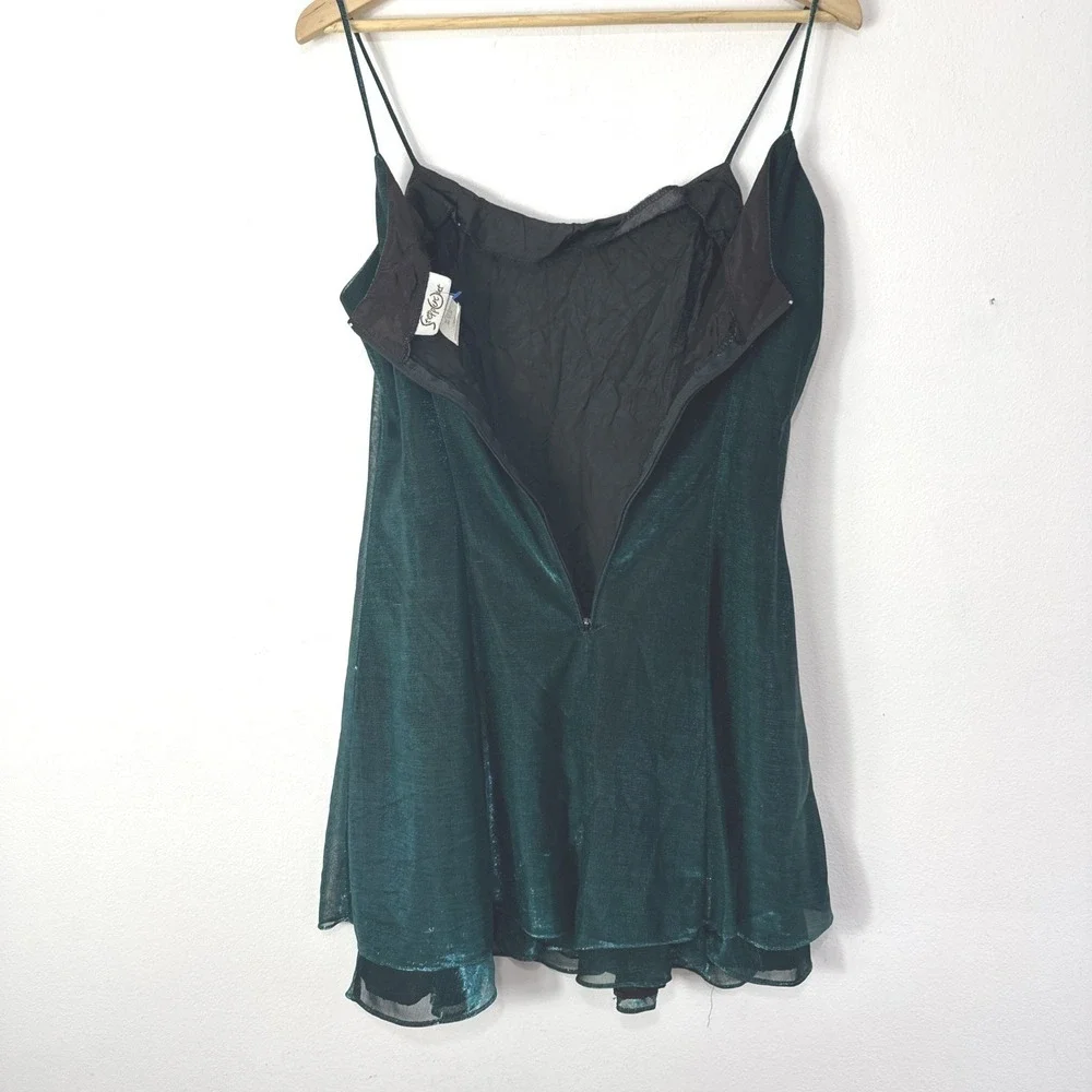 Vintage Steppin Out Mini Dress 11/12‎ Shimmery Metallic Cocktail Party Strappy